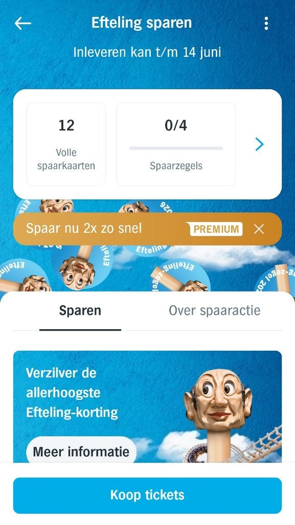 AH Efteling zegels €14,00 korting per persoon, Albert Heijn, Ophalen