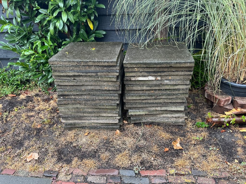 Betontegel antraciet 50x50x4, Tuin en Terras, Ophalen, Gebruikt, 5 tot 10 m², Beton