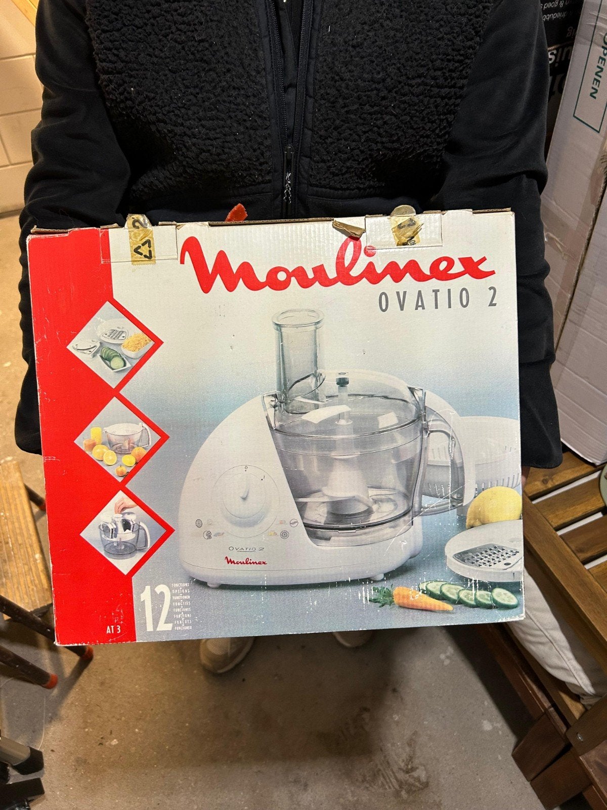 Moulinex food processor, Minder dan 1 liter, Ophalen, Zo goed als nieuw, 3 snelheden of meer