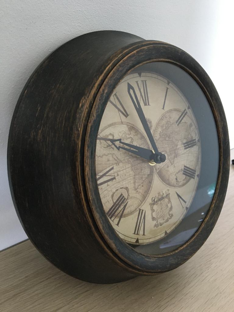 Londense Klok met globe, Verzenden, Nieuw, Wandklok