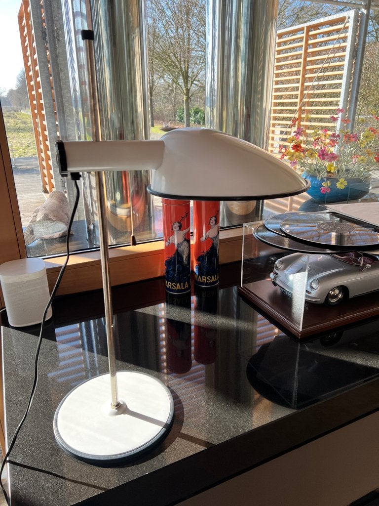 Vintage Fagerhult Victor Bureaulamp Wit | In Prachtige Staat, 66 cm, Bureaulamp, Overige merken, Vintage