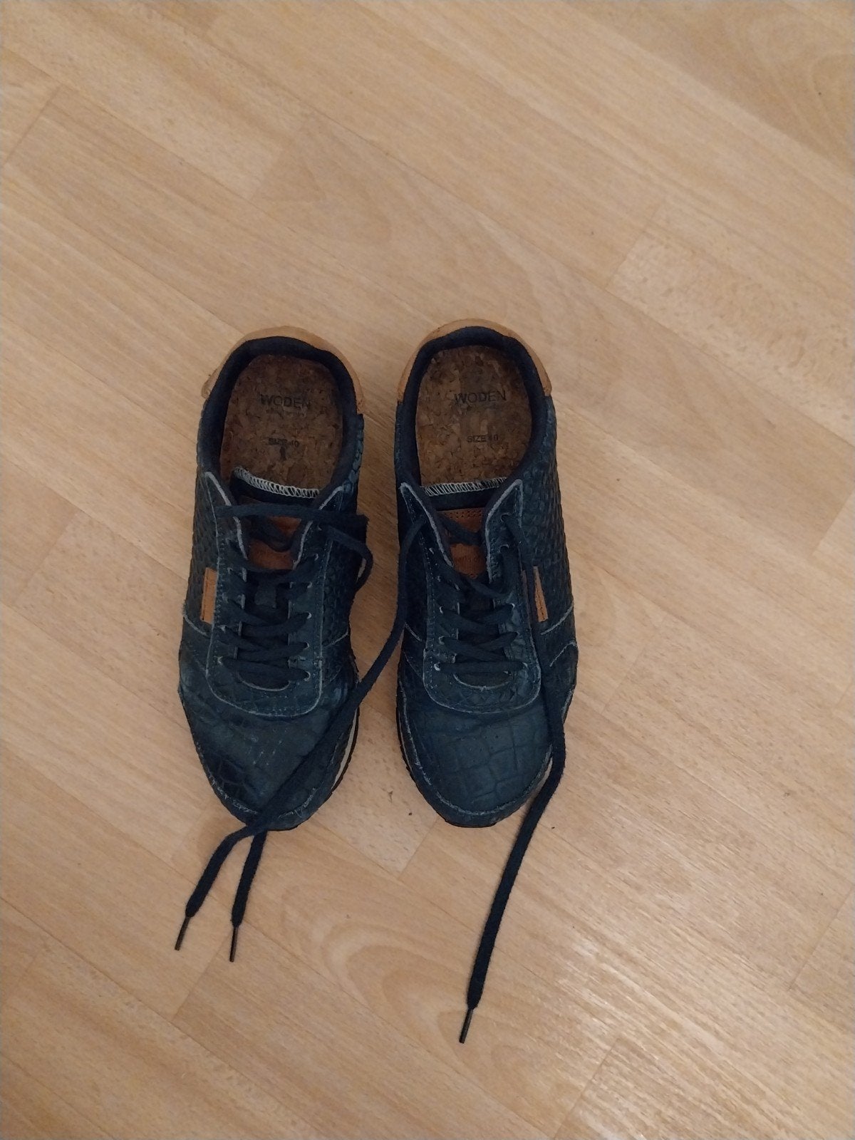 WODEN sneakers maat 40 - Donkerblauw met kurkdetails, Kleding | Dames, Schoenen, Blauw, Ophalen of Verzenden, Sneakers of Gympen