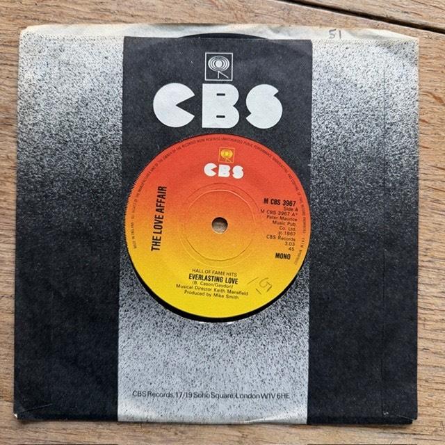 The Love affair - everlasting love, Cd's en Dvd's, Vinyl Singles, 7 inch, Single, Ophalen of Verzenden, Zo goed als nieuw