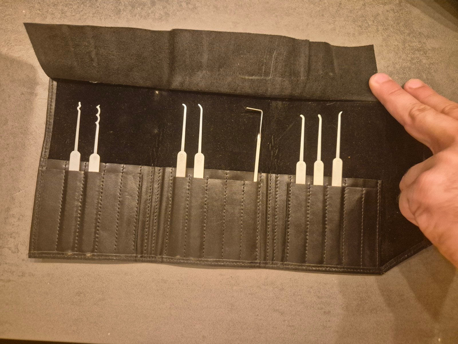 Multipick lockpick set met lederen hoes (0.5 & 0.6 mm), Doe-het-zelf en Verbouw, Ophalen of Verzenden