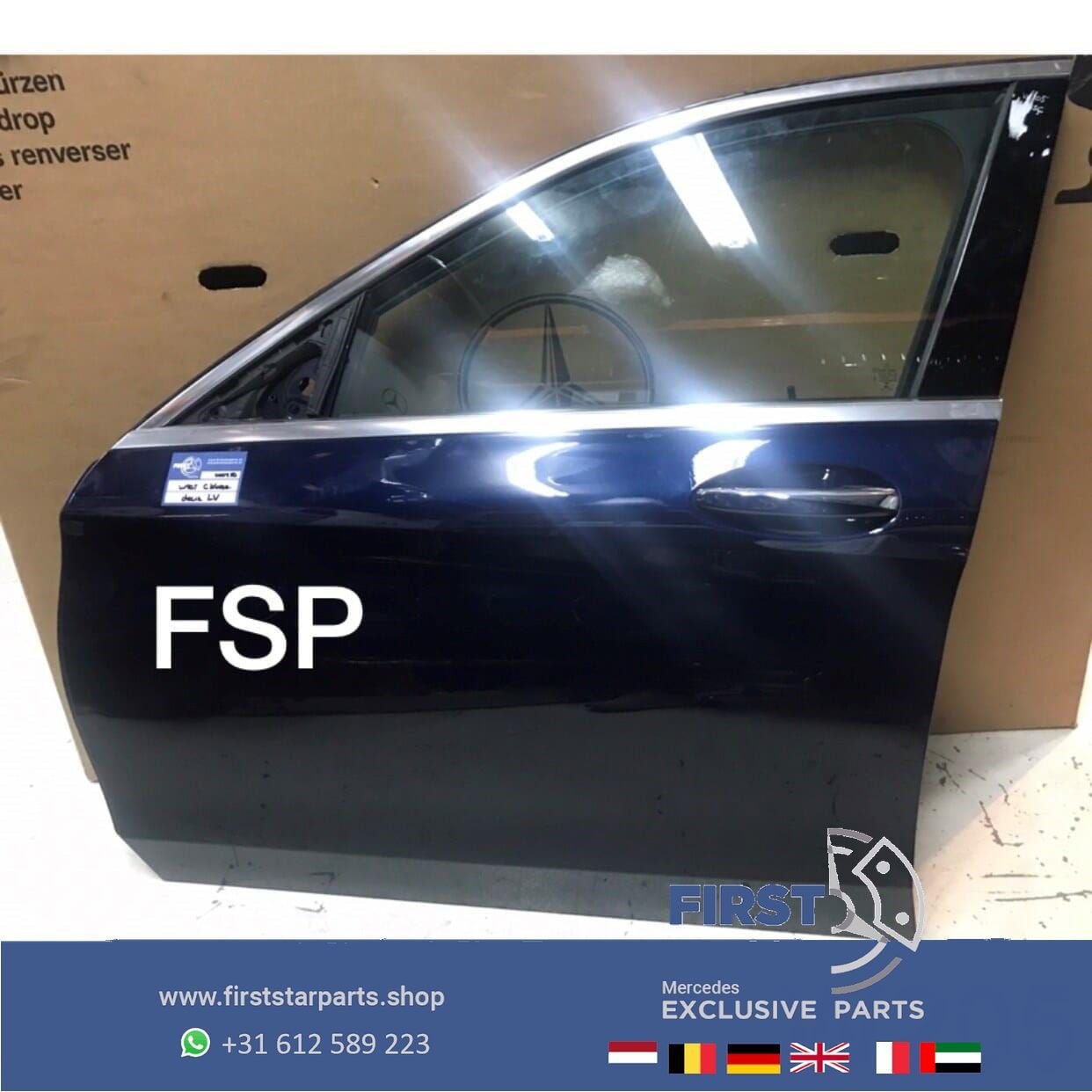 W205 S205 DEUR C Klasse PORTIER LINKS VOOR BLAUW 2014-2020