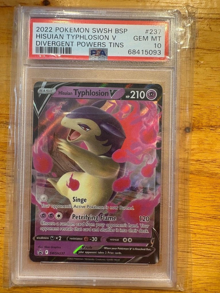 Hisuian Typhlosion V PSA 10, Ophalen of Verzenden, Zo goed als nieuw