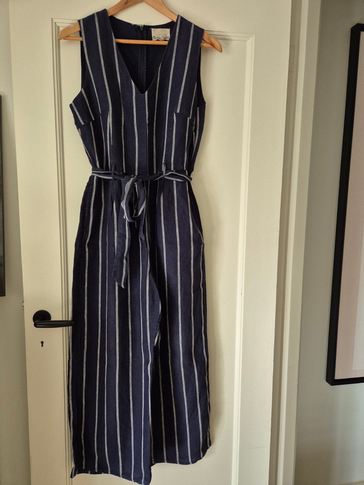 Mouwloze jumpsuit (M), Kleding | Dames, Jumpsuits, Gedragen, Maat 38/40 (M), Blauw, Ophalen of Verzenden