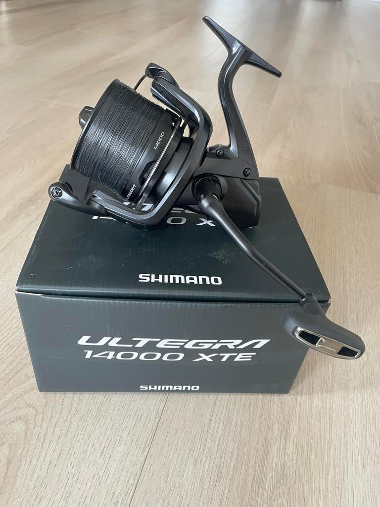 SHIMANO ULTEGRA CI4 14000 XTE met Technium 0.35mm lijn, Watersport en Boten, Ophalen of Verzenden, Zo goed als nieuw, Molen