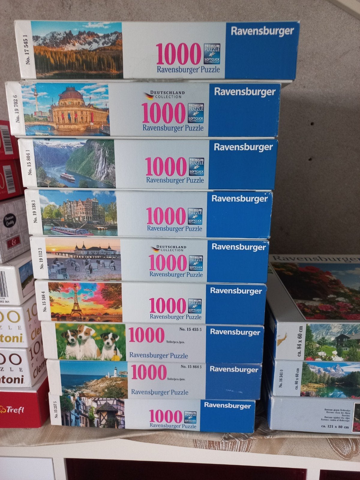 puzzels o.a. Ravensburger, Ophalen, 500 t/m 1500 stukjes, Zo goed als nieuw