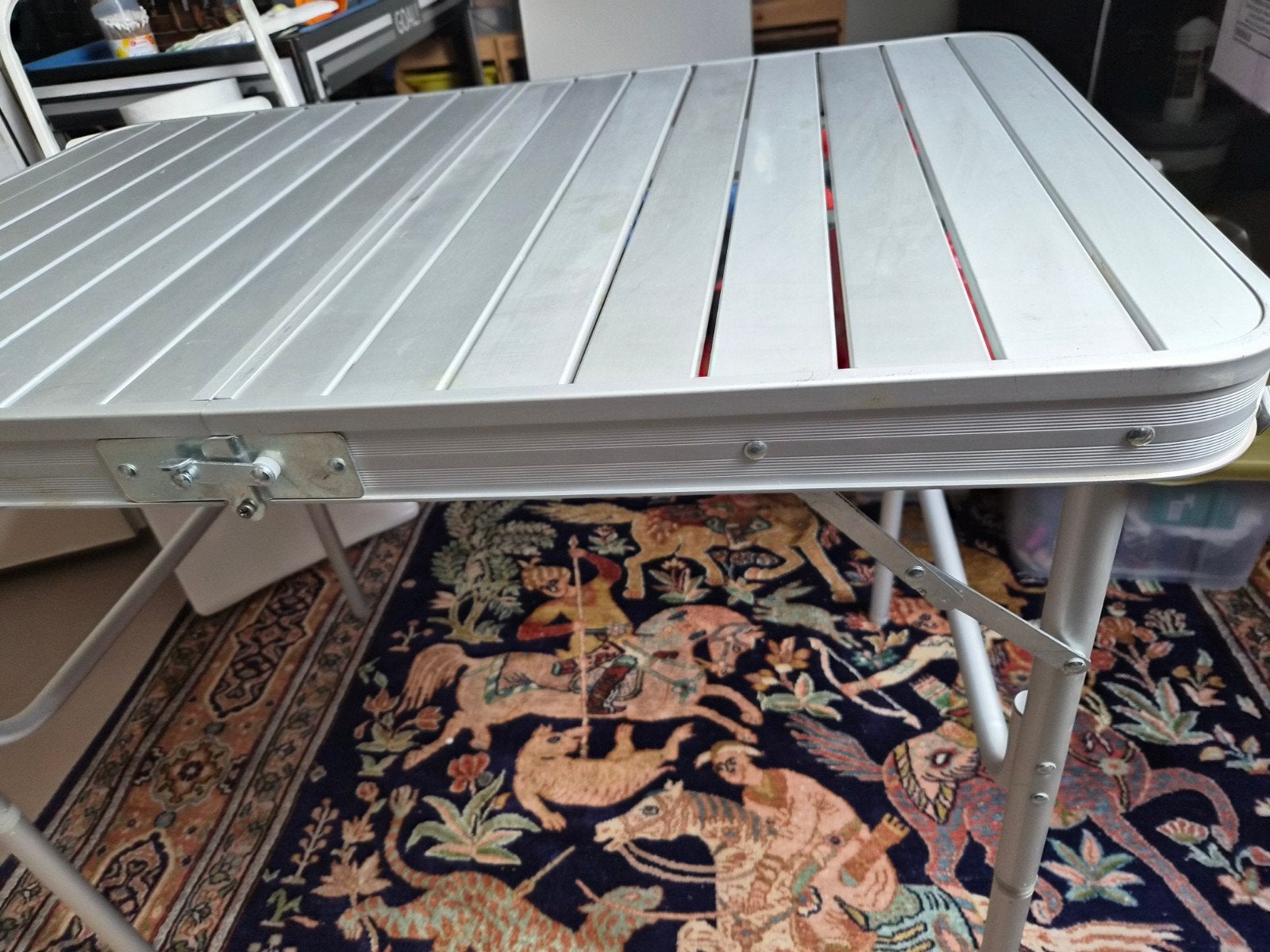 Opvouwbare campingtafel met afneembare poten, Ophalen of Verzenden, Gebruikt, Campingtafel