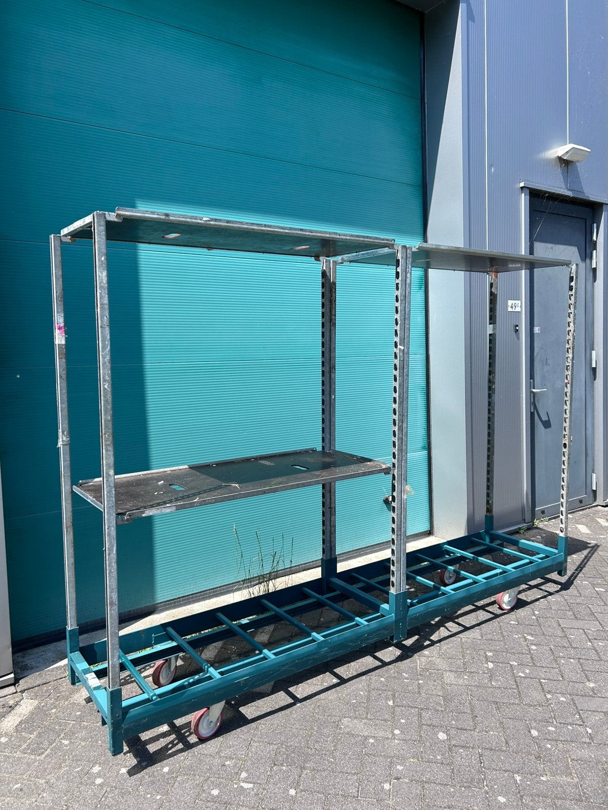 Dubbele deense karren/ cc containers,/opsalgrek op wielen, Ophalen of Verzenden