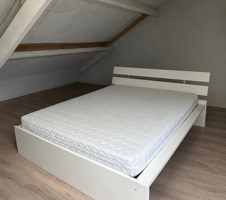 Tweepersoonsbed ikea, Ophalen, Gebruikt, Wit, Tweepersoons
