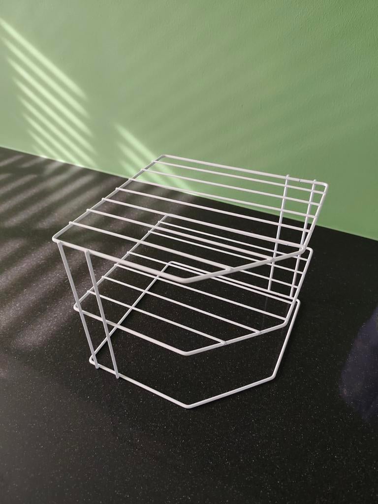 Keukenrekje Kast Organizer Wit Metaal, Huis en Inrichting, Keuken | Keukenbenodigdheden, Ophalen, Overige typen, Nieuw, Metaal