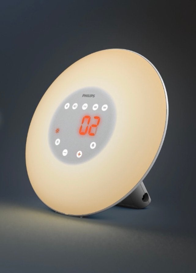 Philips Wake Up Light wekker lamp zonsopkomst simulatie., Ophalen of Verzenden, Zo goed als nieuw, Digitaal