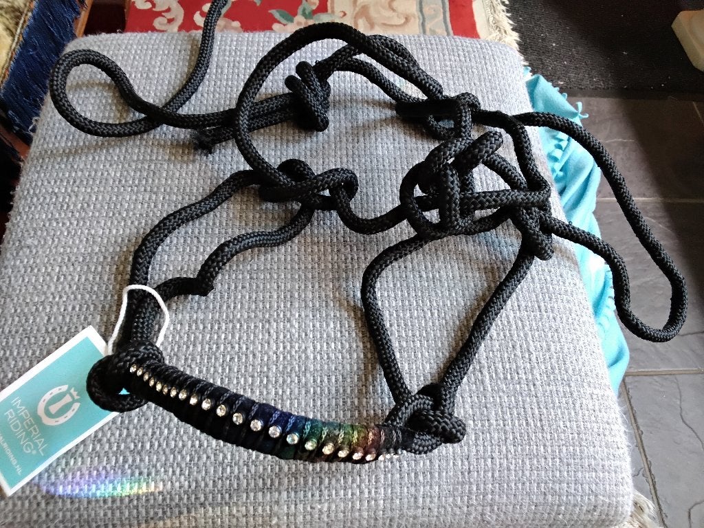 Touwhalster met glitters op de neusriem, Dieren en Toebehoren, Paarden en Pony's | Hoofdstellen en Tuigage, Ophalen of Verzenden