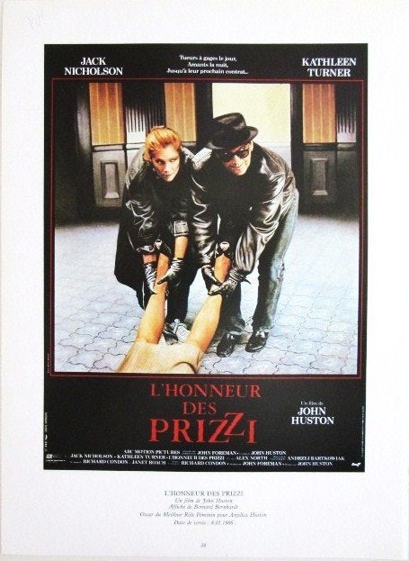 4 film posters - Rocky IV - Prizzi's honor - White Nights …, Ophalen of Verzenden, A1 t/m A3, Film en Tv