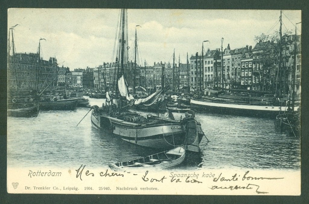 AK Rotterdam Trenkler 25940 Spaansche kade 1905, Ophalen of Verzenden, Voor 1920, Gelopen, Zuid-Holland