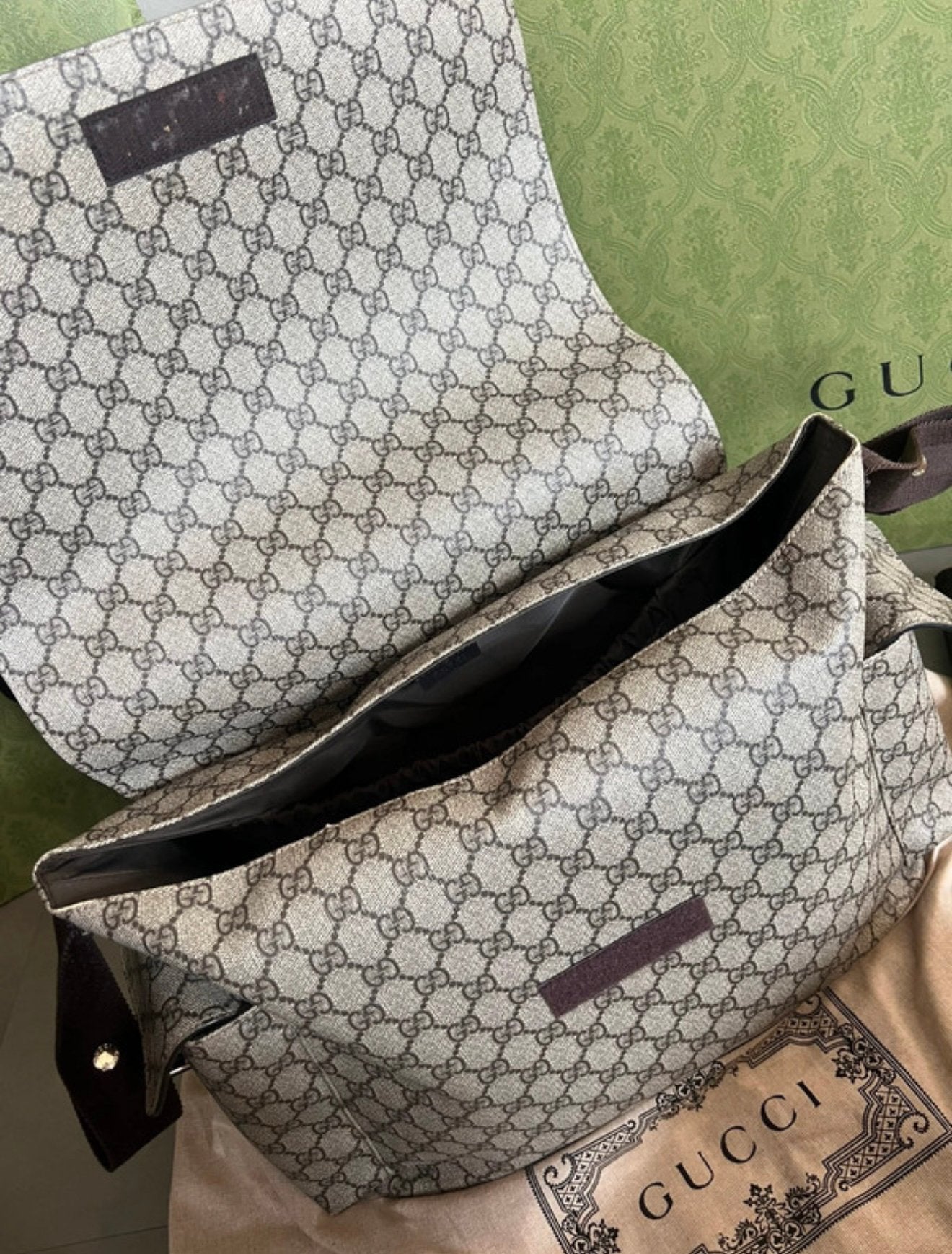 Originele Gucci luiertas – compleet met bon & toebehoren, Ophalen, Gebruikt