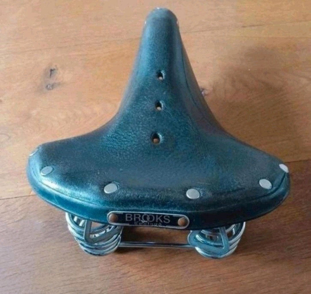 Brooks leren zadel met veren vintage goede st. vaste prijs, Toerfiets, Leer, Ophalen of Verzenden, Zo goed als nieuw