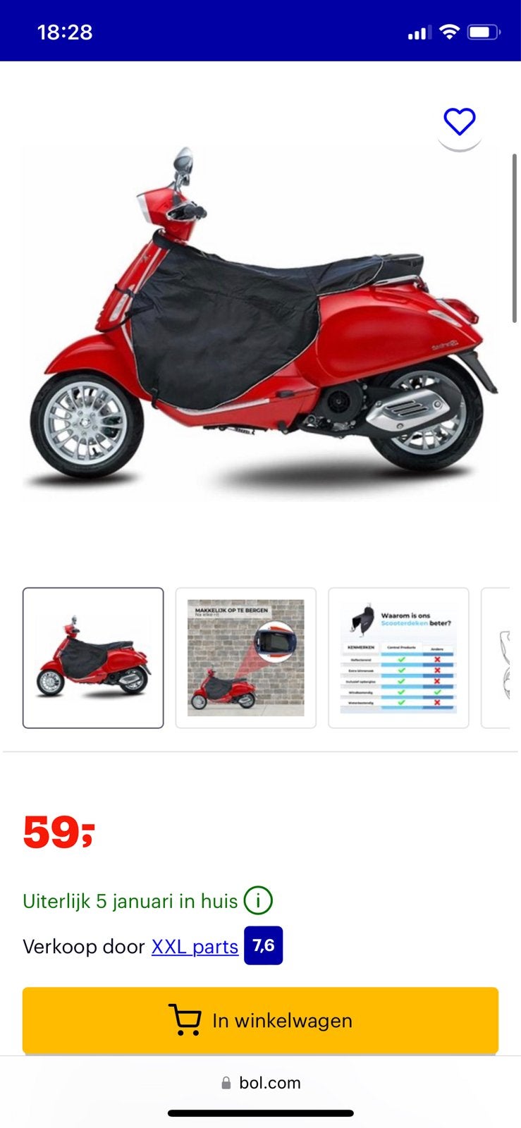 Universeel Scooterdeken - scooter beenkleed - bekleding, Fietsen en Brommers, Ophalen of Verzenden, Nieuw, Overige typen, Overige merken