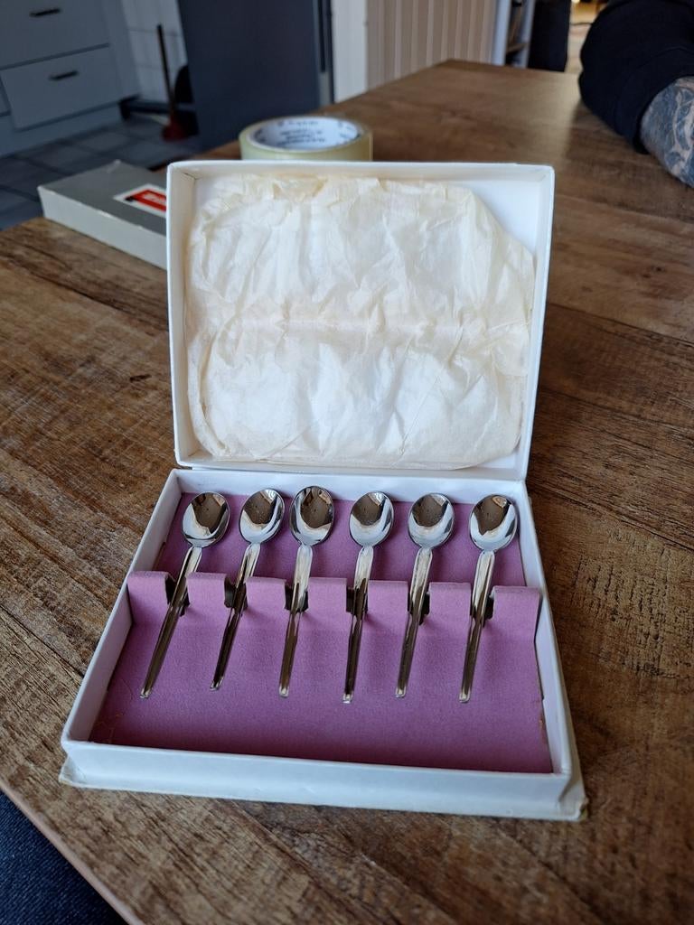 Vintage advocaat lepeltjes, Antiek en Kunst, Antiek | Bestek, Ophalen of Verzenden