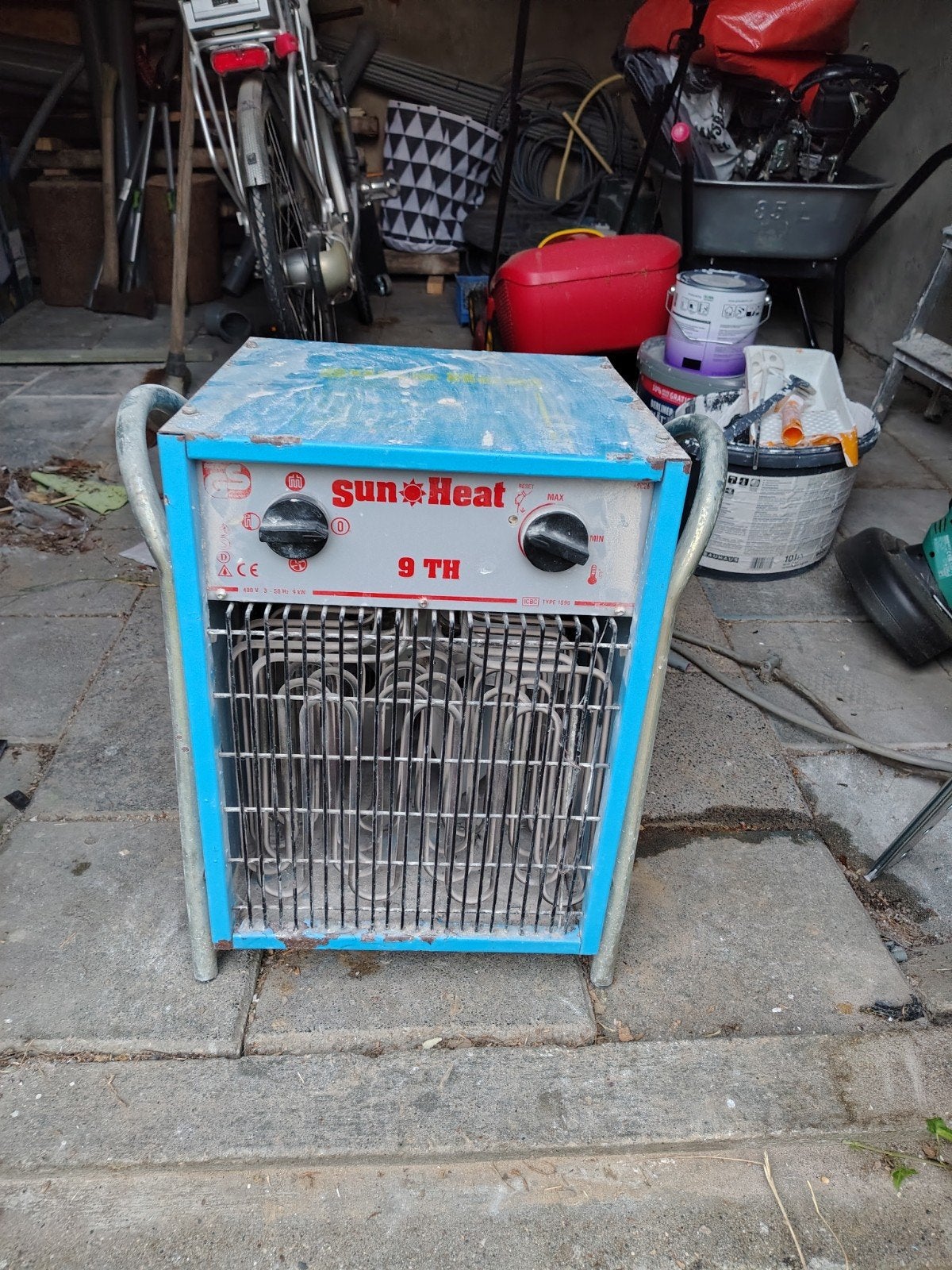 Sun Heat 9 TH elektrische kachel 9KW 400V, Ophalen, 30 tot 80 cm, Gebruikt, Kachel