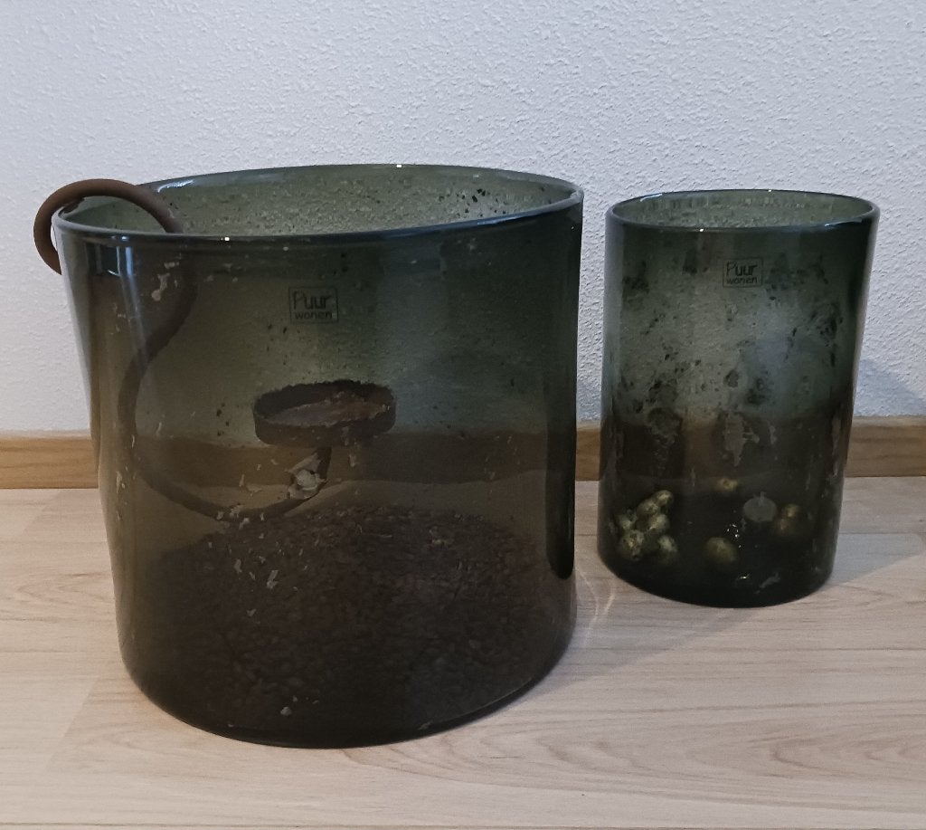 Puur wonen windlicht windlichten, Huis en Inrichting, Woonaccessoires | Kandelaars en Kaarsen, Ophalen, Overige materialen, 25 tot 50 cm