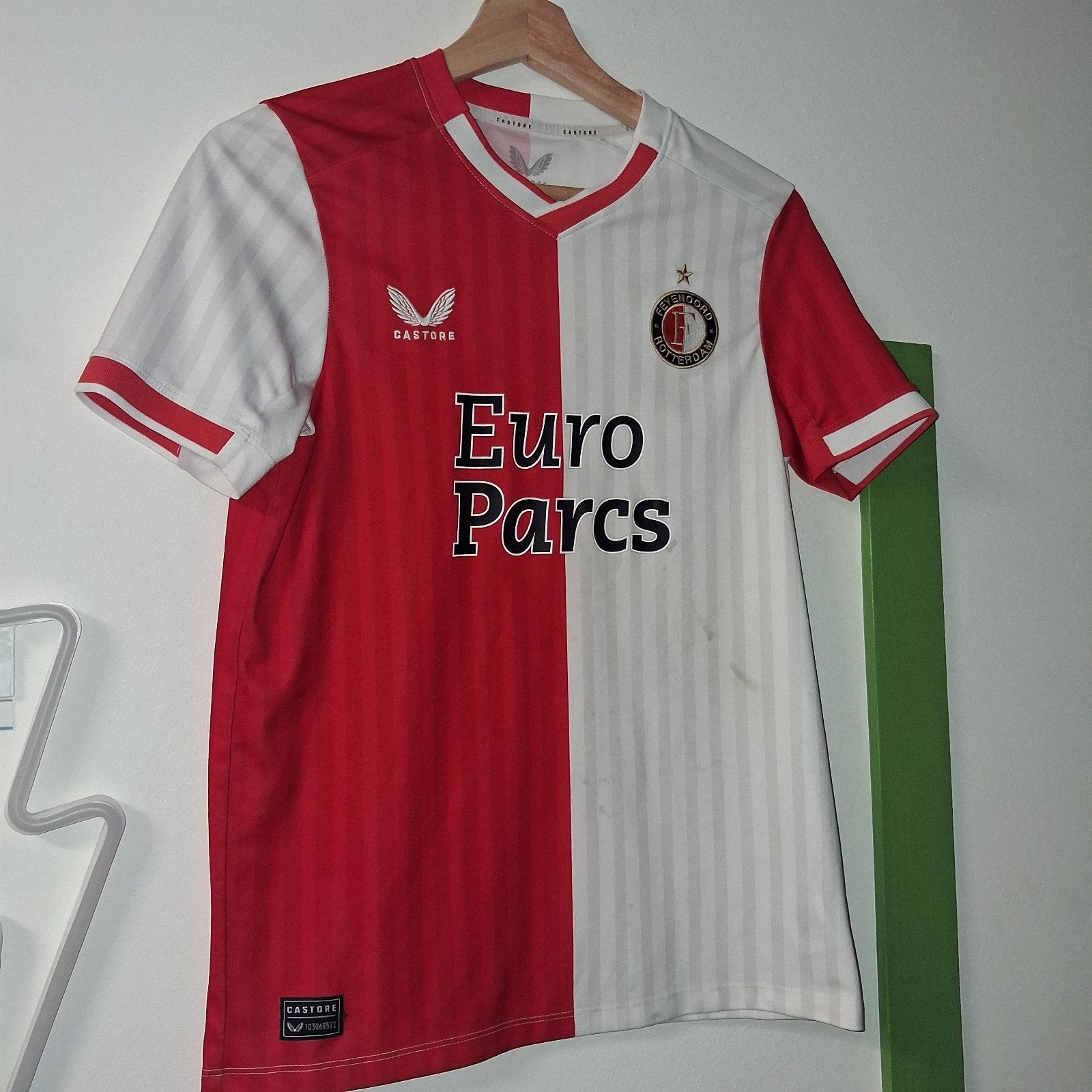 feyenoord shirt met hancko erop maat 164, Sport en Fitness, Voetbal, Maat XS of kleiner, Verzenden, Zo goed als nieuw, Shirt