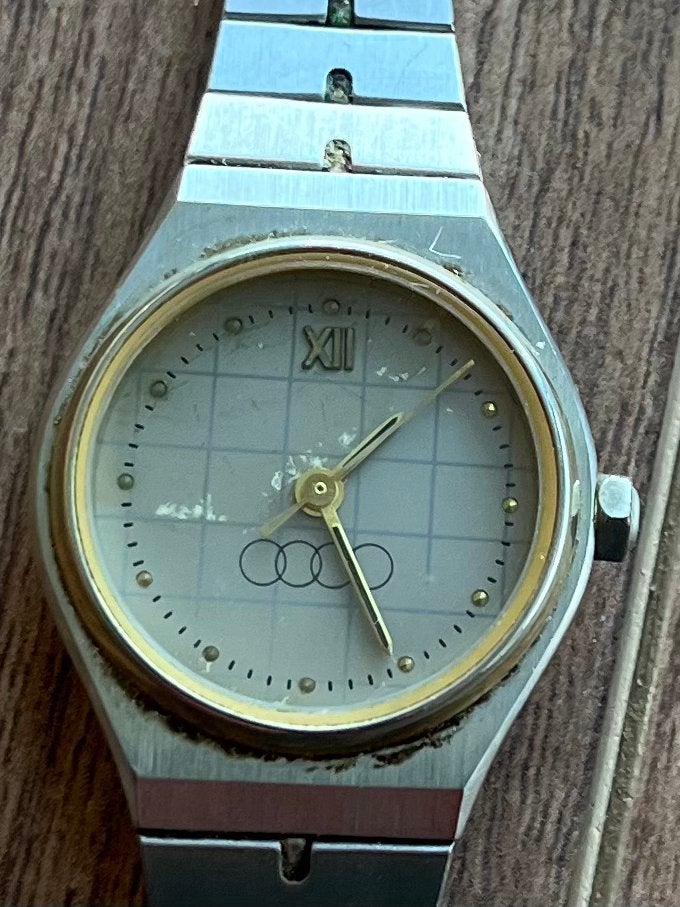 Horloge dames Junghans en Audi, Ophalen of Verzenden, Staal, Overige merken, 1960 of later