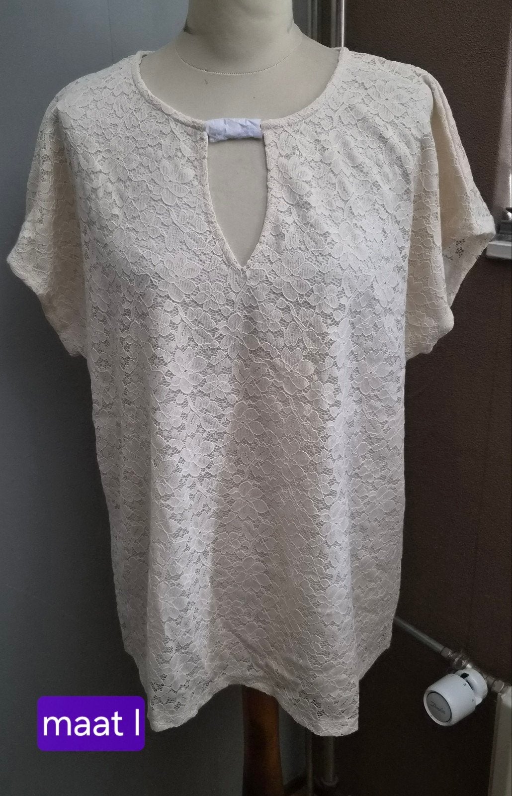 Nieuwe kanten blouse maat 42 van MS Mode, Beige, Maat 42/44 (L), Nieuw, Ophalen of Verzenden