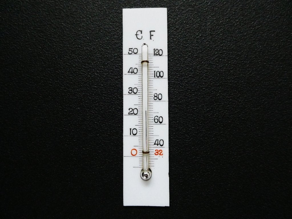 Thermometer temperatuur aangeeft in Celsius en Fahrenheit, Antiek en Kunst, Ophalen of Verzenden