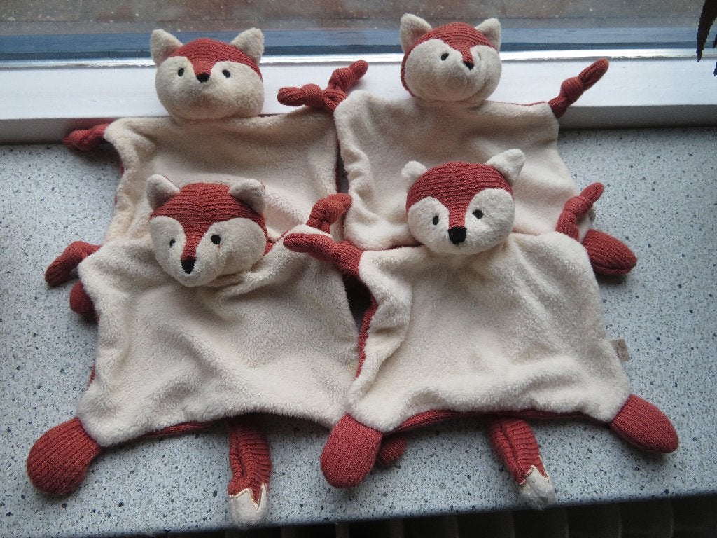 Knuffeldoek vos of vosje van Hema terra /creme velours, Hema, Ophalen of Verzenden, Zo goed als nieuw, Met label