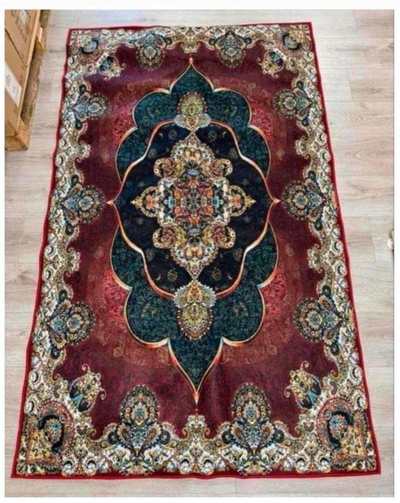 Groot Vloerkleed islamitische perzische abstract tapijt 2M, 100 tot 150 cm, Ophalen of Verzenden, H, H