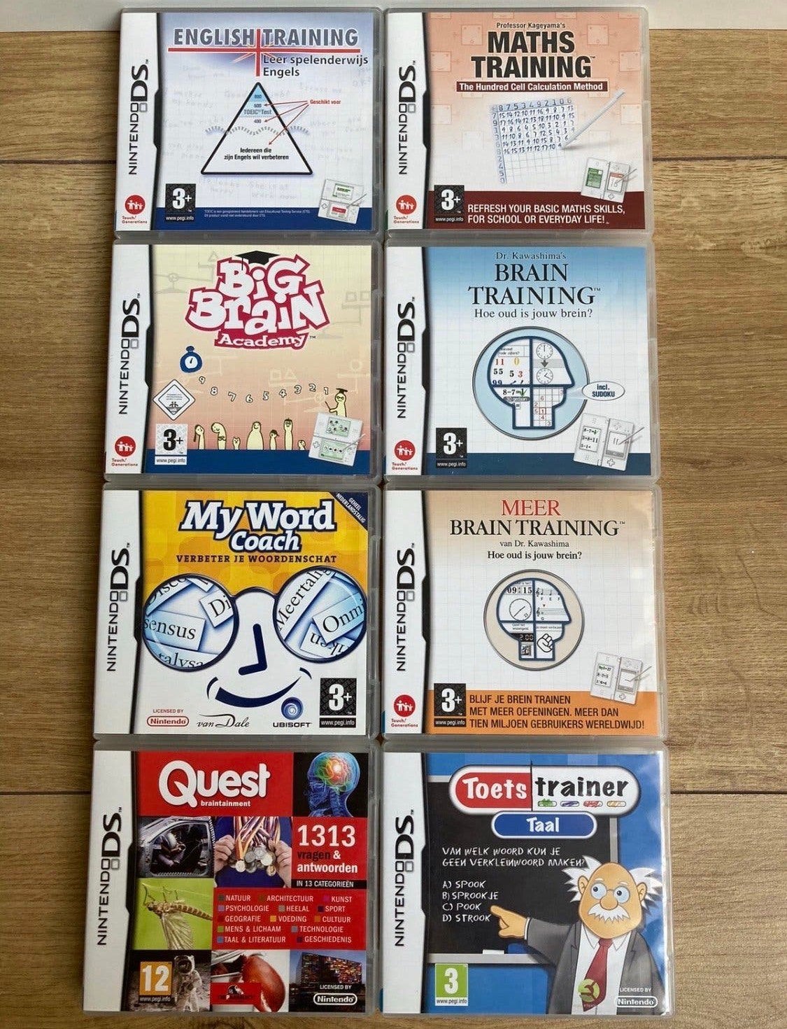 ==Bijna Nieuw== Nintendo DS Educatieve Spellen 8 stuks, Spelcomputers en Games, Ophalen of Verzenden, Zo goed als nieuw, Puzzel en Educatief