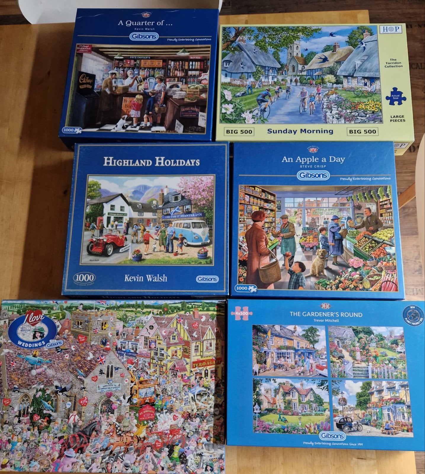 Gibson en Hop puzzels, Hobby en Vrije tijd, Denksport en Puzzels, Ophalen of Verzenden, 500 t/m 1500 stukjes, Zo goed als nieuw