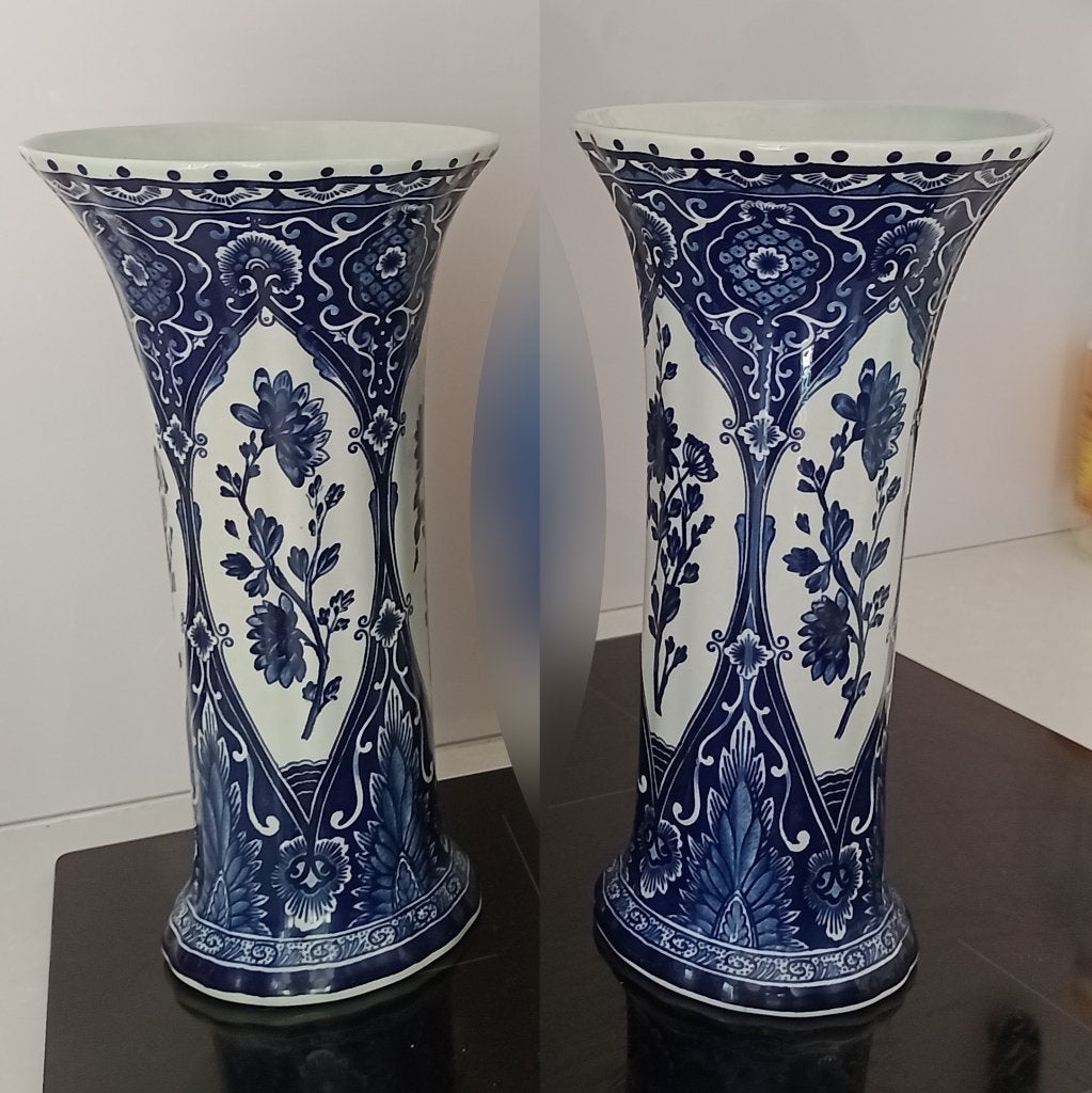 Boch Delfts blauw kaststel vazen in zeer mooie staat, Verzenden