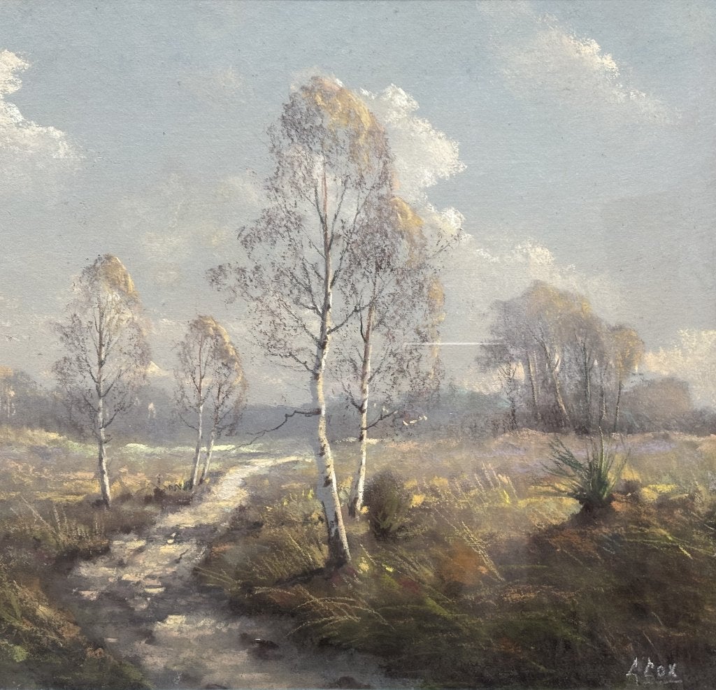 Gerard Cox jr. (1902-1982) - Heidelandschap, Antiek en Kunst, Ophalen of Verzenden, Tekening, Pasteltekening, Handgemaakt