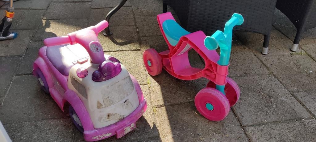 Loopauto+loopfietsje 1-2 jarigen, Kinderen en Baby's, Speelgoed | Buiten | Voertuigen en Loopfietsen, Ophalen, Gebruikt, Loopfiets