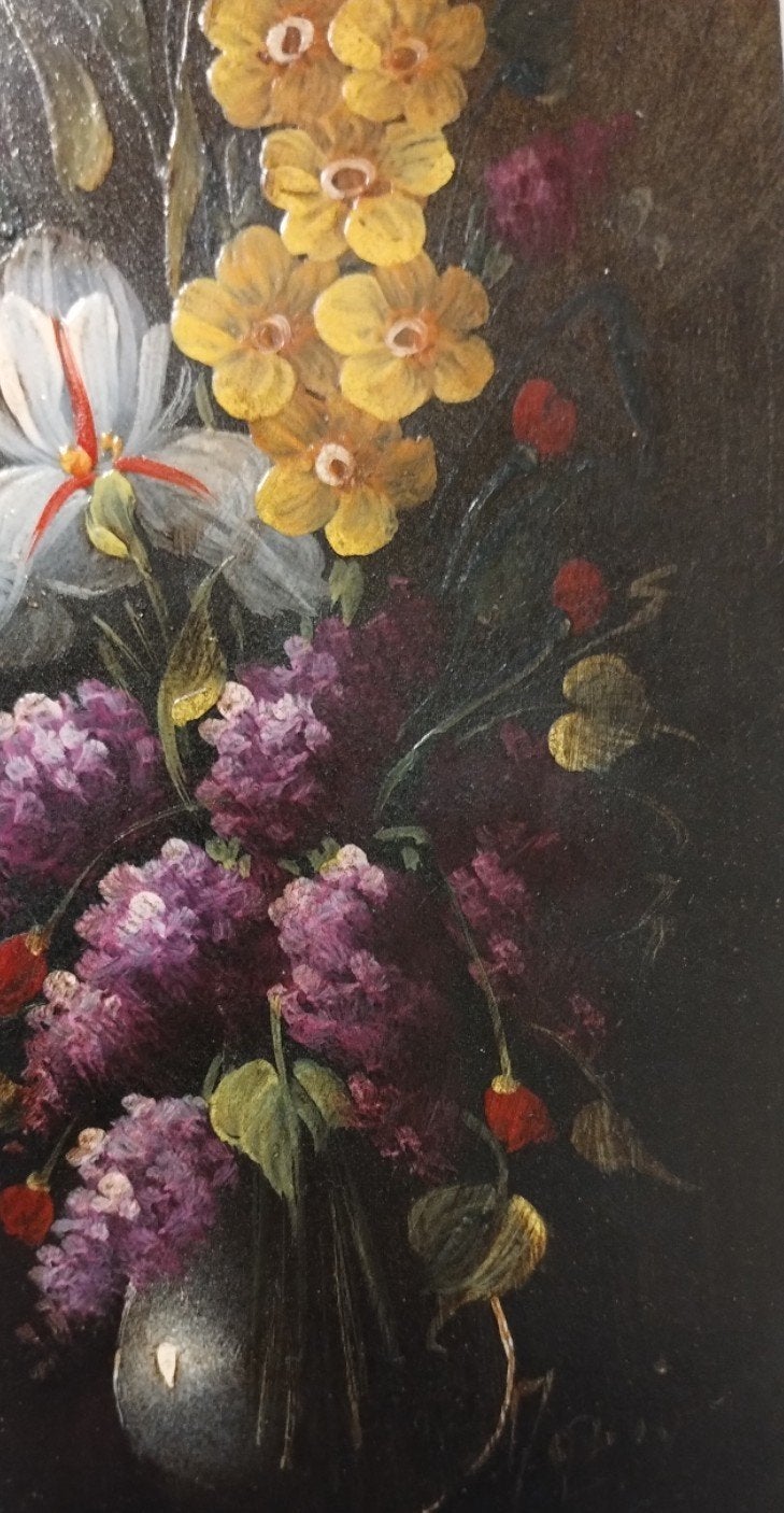 Verfijnd kabinetstukje op koper toegeschreven aan M. Vos 94, Antiek en Kunst, Ophalen of Verzenden