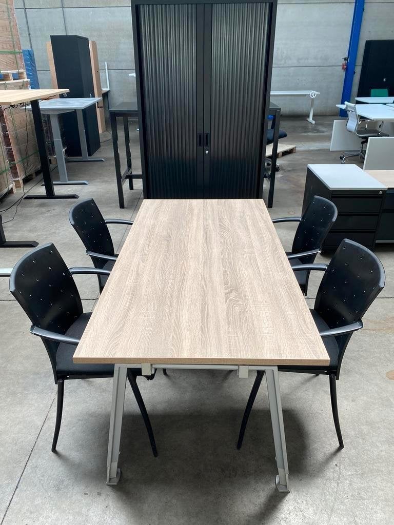 Vergadertafel ,instelbare tafel in hoogte verstelbaar, Ophalen of Verzenden, In hoogte verstelbaar, Gebruikt