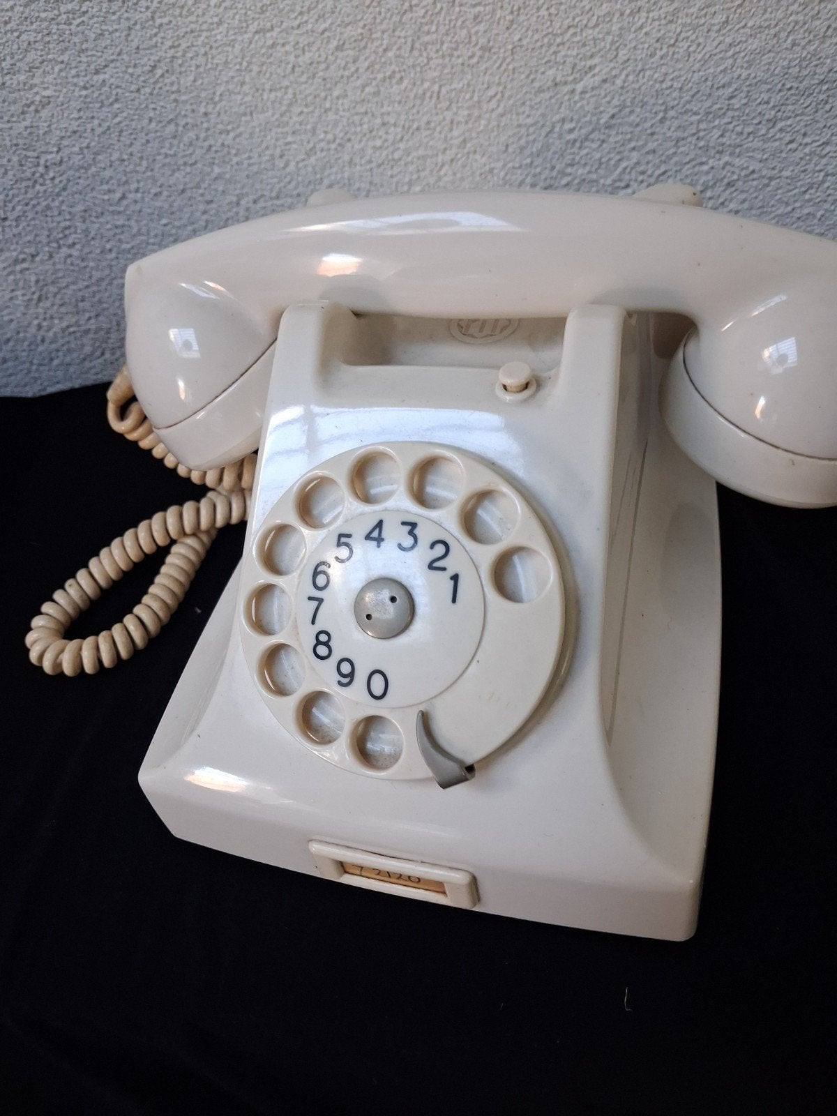 Vintage PTT Draaischijf Telefoon - Crème Wit, Antiek en Kunst, Ophalen of Verzenden