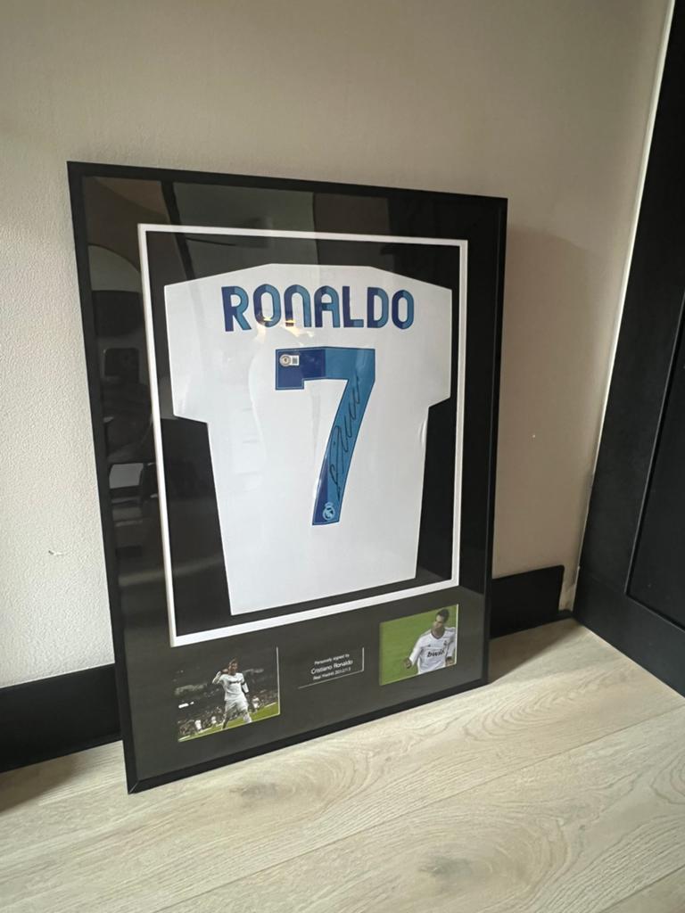Cristiano Ronaldo CR7 Real Madrid 2012/13 Beckett Witnessed, Ophalen of Verzenden, Zo goed als nieuw, Buitenlandse clubs, Shirt