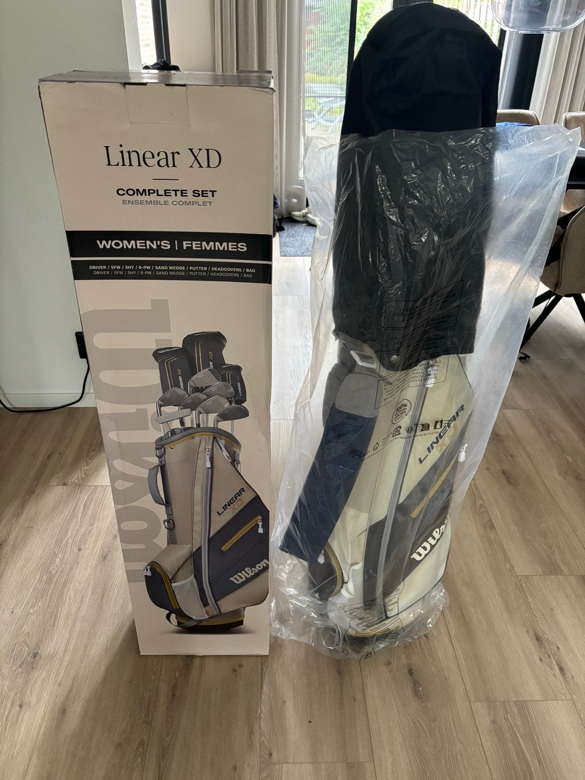 Nieuw !! Complete Wilson Linear XD Dames Golfset met Cartbag, Ophalen of Verzenden, Zo goed als nieuw, Set, Overige merken