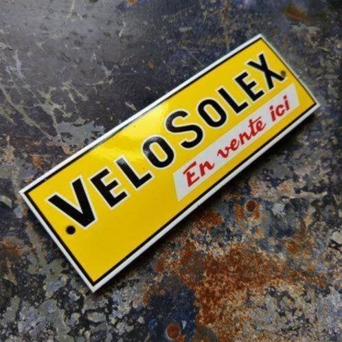 Frans Vintage Emaille Reclamebord SOLEX Bromfiets Velosolex, Verzamelen, Verzenden, Zo goed als nieuw, Reclamebord