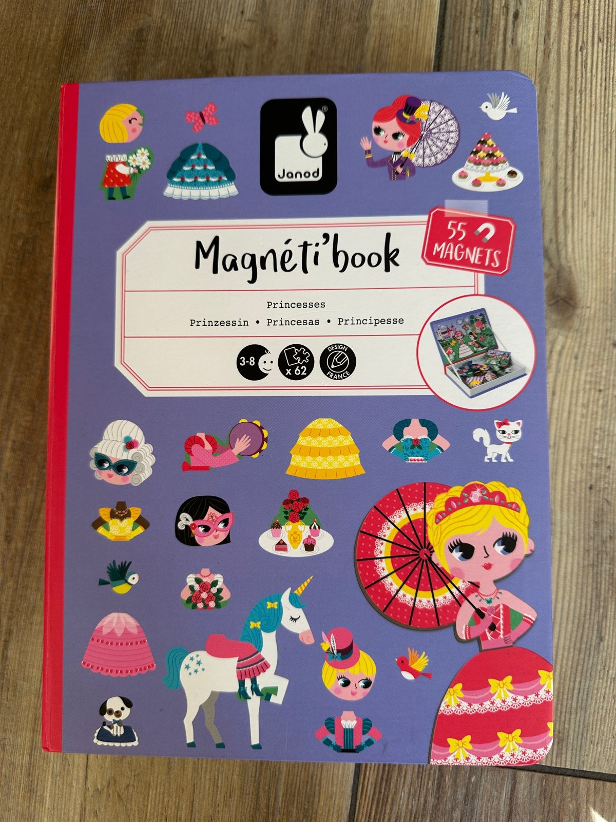 Janod Magneti ' book Prinsessen & Crazy Faces (2 stuks), Kinderen en Baby's, Speelgoed | Educatief en Creatief, Ophalen of Verzenden