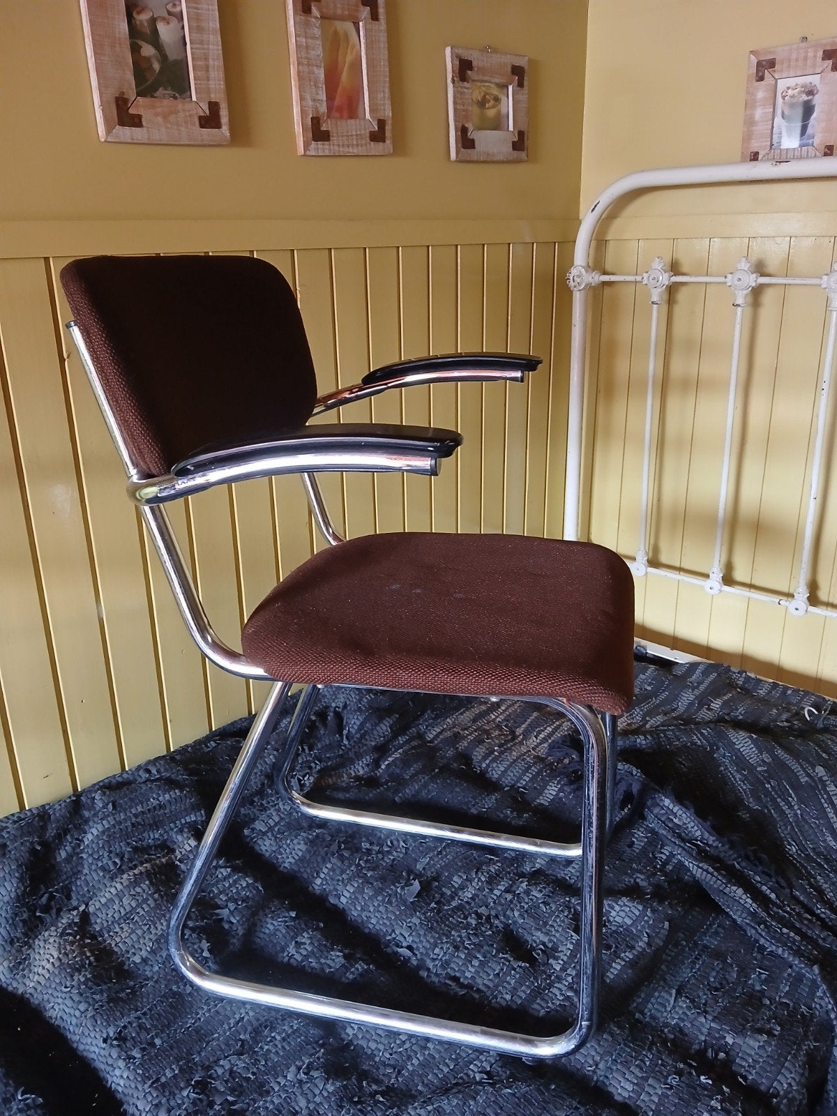 Vintage buisframe stoelen Gispen, Huis en Inrichting, Stoelen, Ophalen, Gebruikt, Overige kleuren, Drie