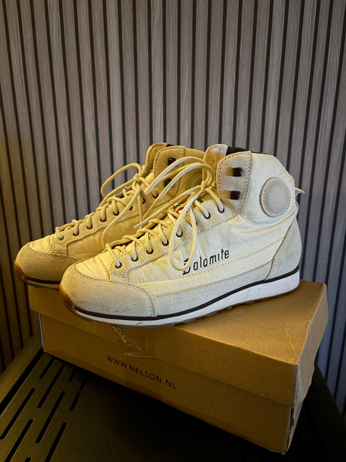 Dolomite Dames Wandelschoenen Maat 39,5 Gore-Tex Off-White, Verzenden, Wit, Wandelschoenen, Zo goed als nieuw