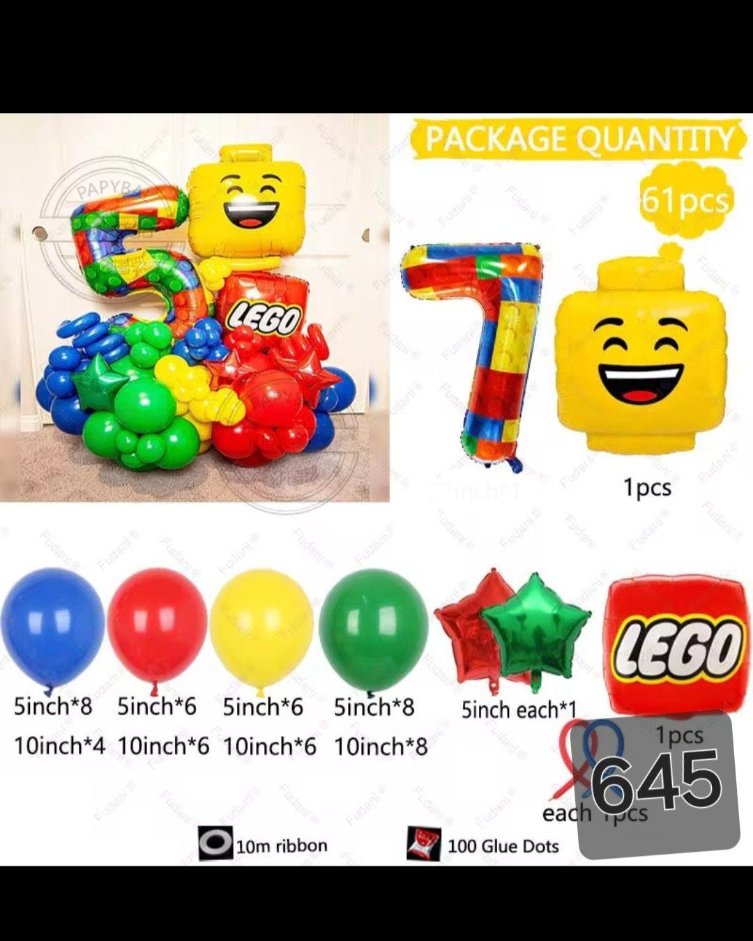 Lego Thema Ballonnen Set - Nieuw, Ophalen, Nieuw, Versiering, Verjaardag