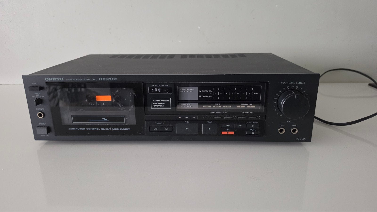Onkyo TA-2026 Vintage Stereo Cassettedeck volledig werkend., Ophalen of Verzenden, Enkel, Overige merken, Tiptoetsen