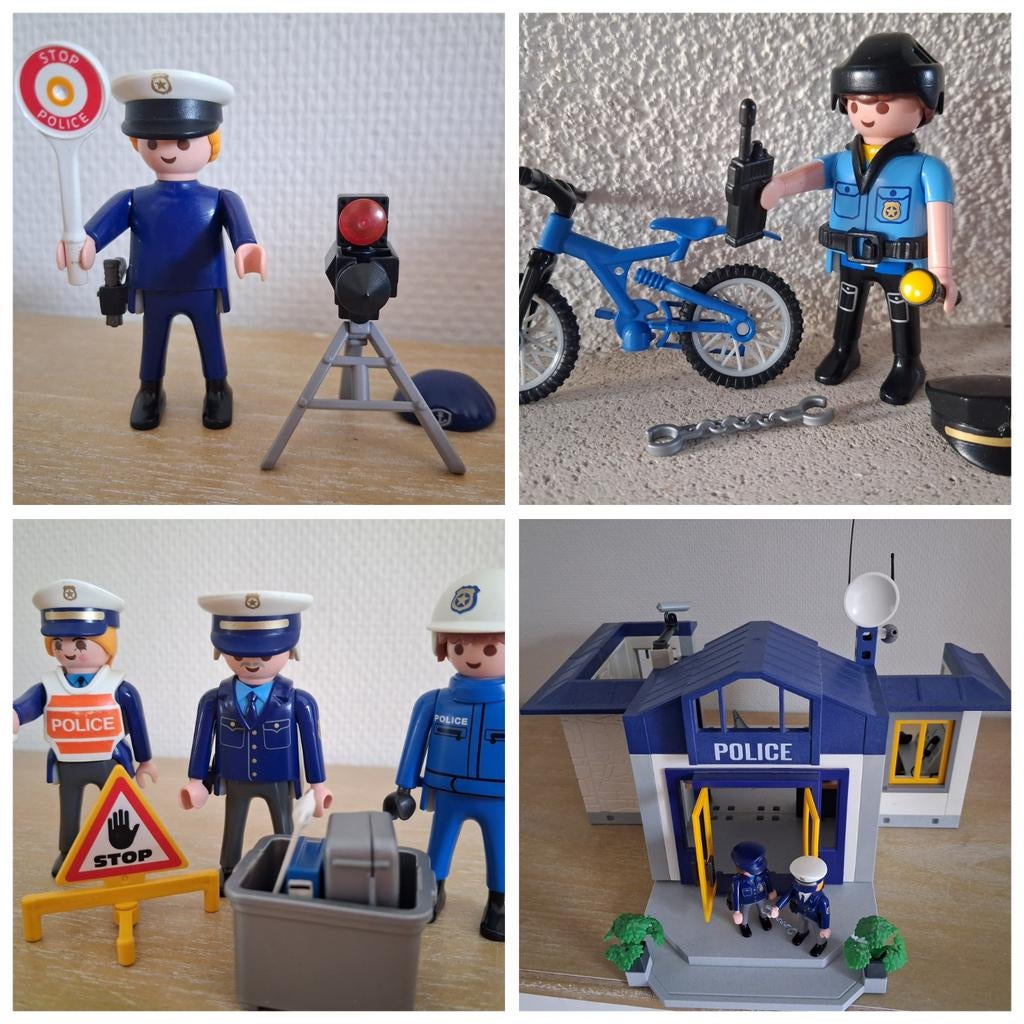 Playmobil.politie buro/gevangenis,controle,mountainbike, Ophalen of Verzenden, Zo goed als nieuw, Complete set